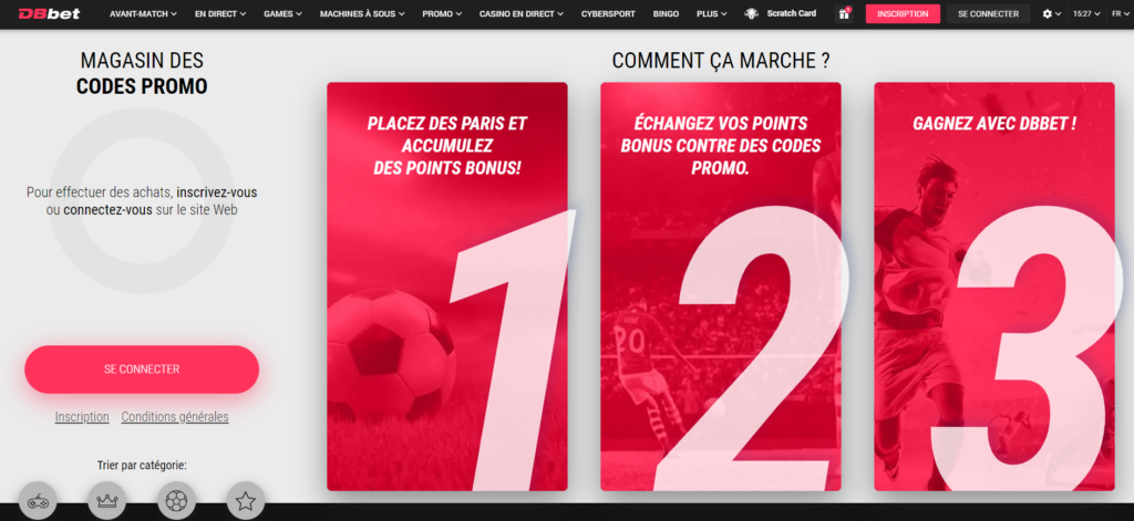 Codes promotionnels Doublebet